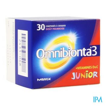 Omnibionta-3 Junior Framboos Kauwtabletten 30