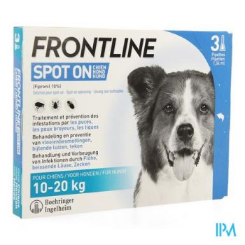 Frontline Spot On Hond 10-20kg Pipet 3x1,34ml
