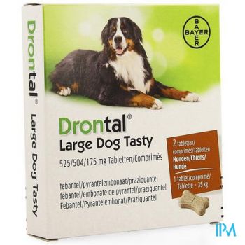 Drontal Large Dog Tasty 525/504/175mg Comp 1x2